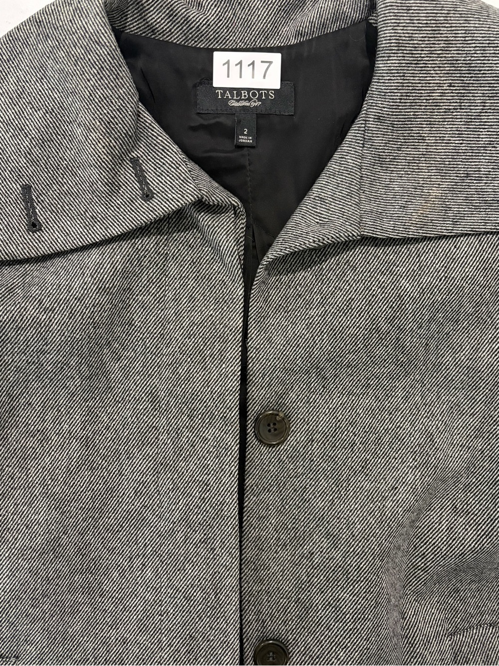 Talbots Gray Short Wool-Blend Button Jacket (2) - Picture 6 of 6